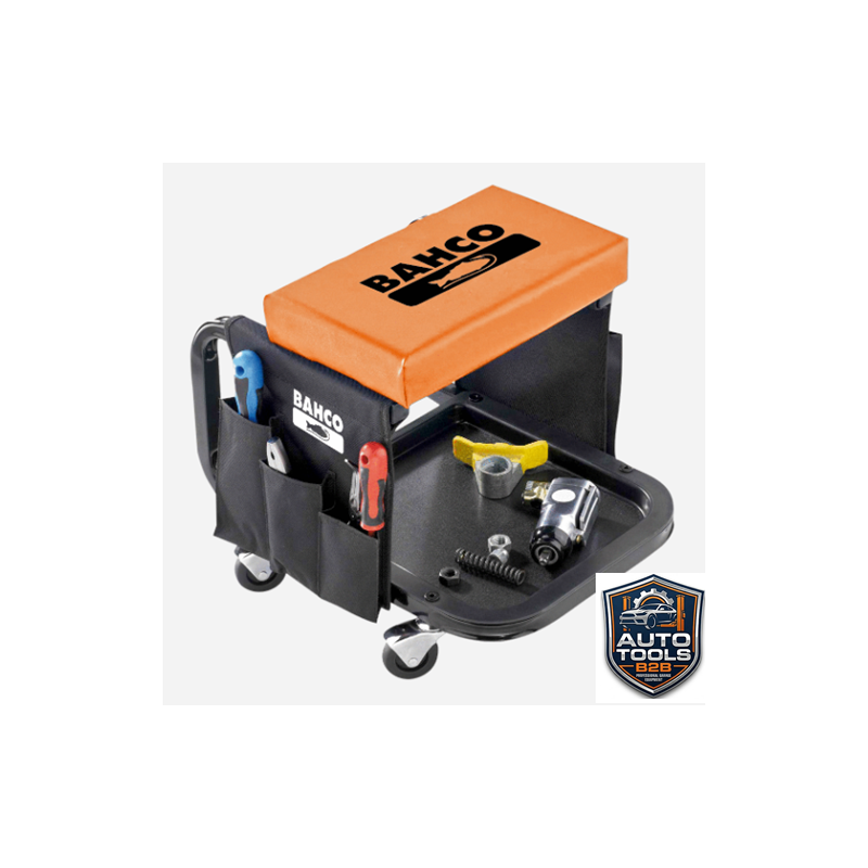 taburete con ruedas mecanico taller bahco