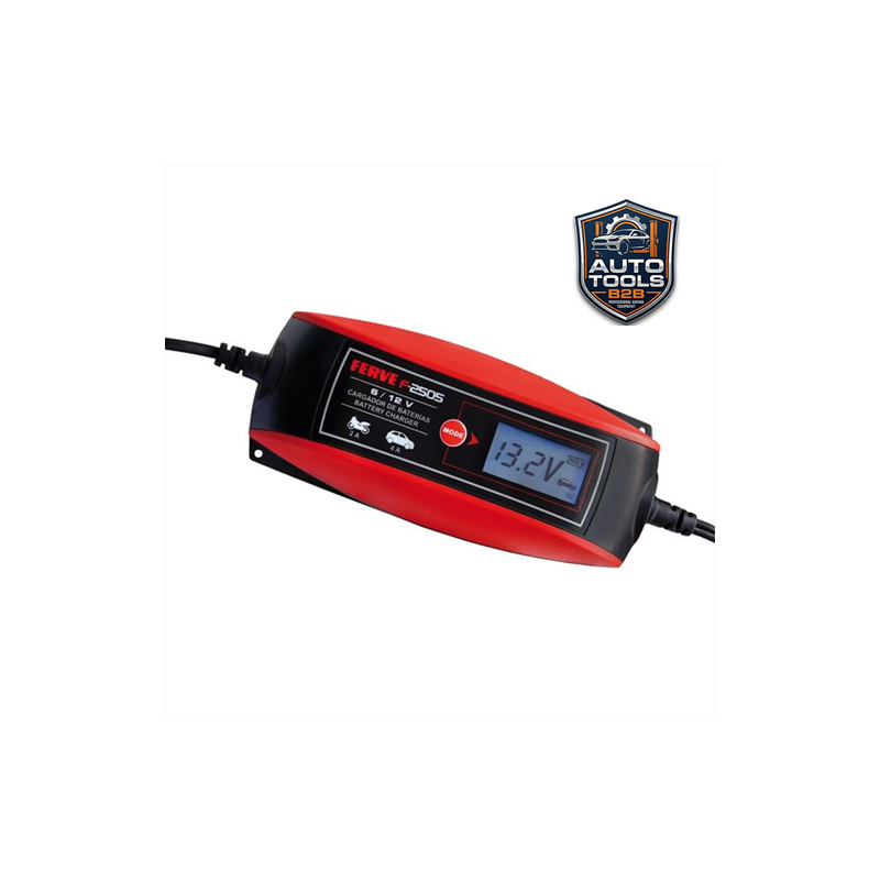 Cargador y Mantenedor de Baterías FERVE F-2505 para Coche y Moto | Venta en Tenerife